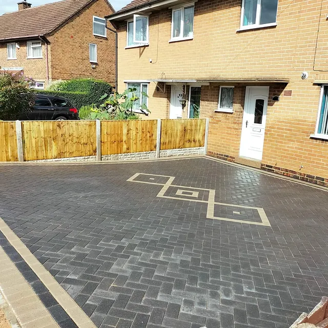 block paved driveway