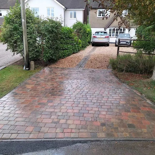 block paved driveway