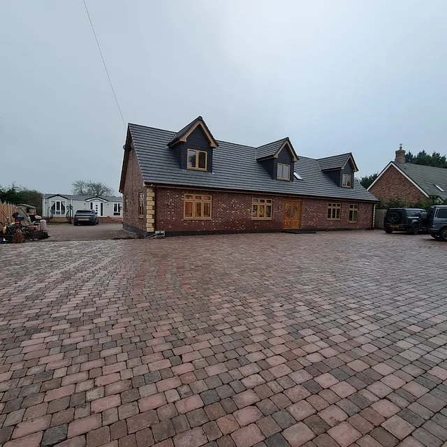 block paved driveway