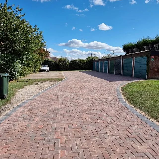 block paved driveway