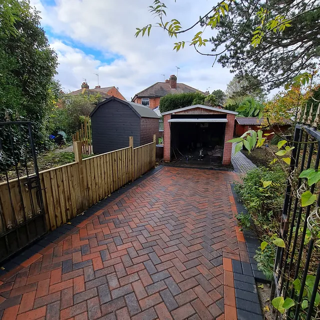 block paved driveway