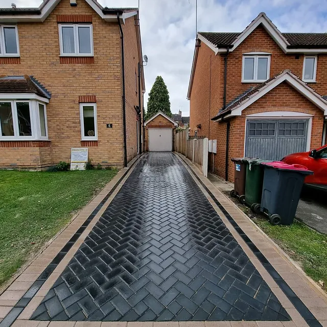 block paved driveway