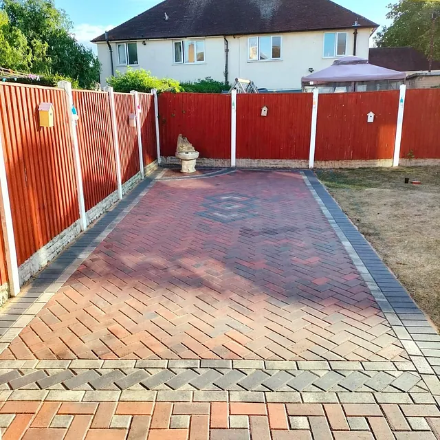 block paved driveway