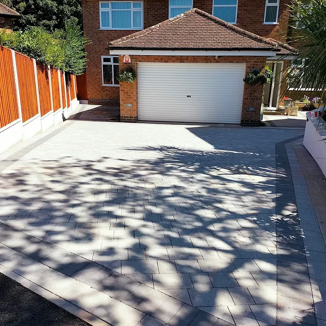 block paved driveway