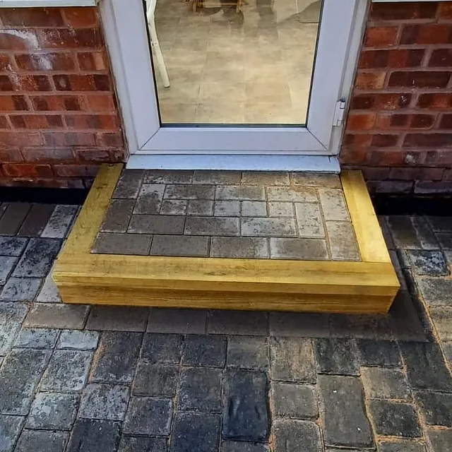 block paved doorstep