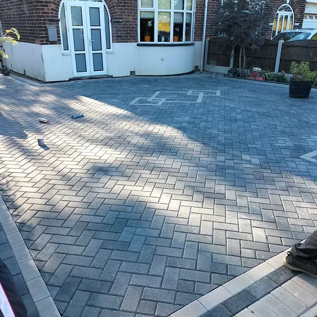 block paved driveway