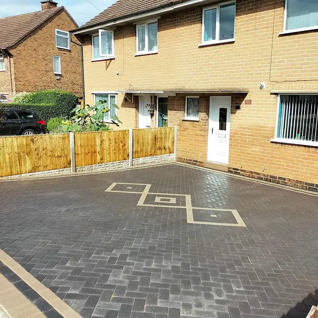 block paved driveway