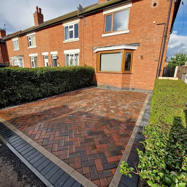 block paved driveway